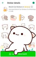 Animated Mochi Cat Stickers capture d'écran 2