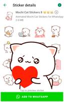 Animated Mochi Cat Stickers capture d'écran 3