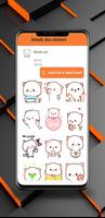 Mochi Cat Animated Stickers Affiche