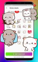 Wasticker Animated Mochi Cat پوسٹر