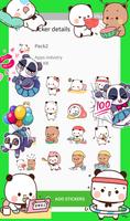 Cute Mochi Panda Stickers for Whatsapp Affiche