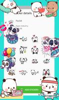 Cute Mochi Panda Stickers for Whatsapp capture d'écran 3