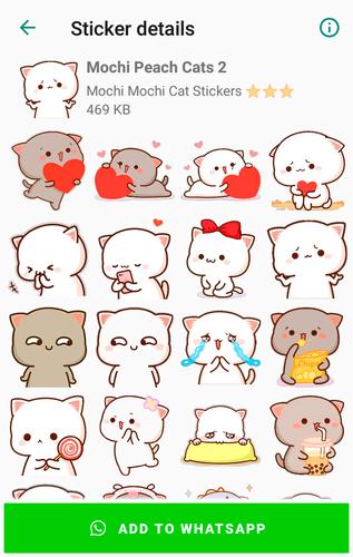 Tải Xuống Apk Mochi Peach Cat Sticker For Whatsapp Wastickerapps Cho Android
