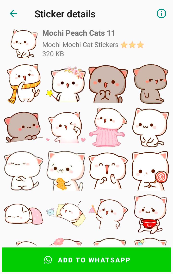 Mochi Peach Cat Sticker For Whatsapp Wastickerapps Apk For Android Download