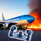 crash d'avion d'atterrissage icône