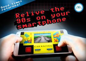 Handheld lcd car racing Affiche