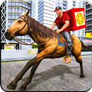 Mounted Horse Pizza Delivery APK