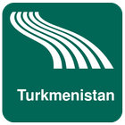 Carte de Turkménistan icône