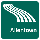Carte de Allentown off-line icône