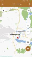Carte de Cherepovets off-line Affiche