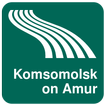 Mapa de Komsomolsk em Amur