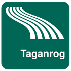 Karte von Taganrog offline Zeichen