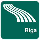 Carte de Riga off-line icône