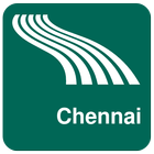 Carte de Chennai off-line icône