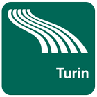 Carte de Turin off-line icône