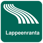 Karte von Lappeenranta offline Zeichen