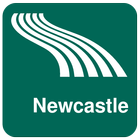 Carte de Newcastle off-line icône