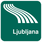 Mapa de Ljubljana offline ícone