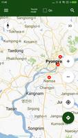 Karte von Pyongyang offline Plakat