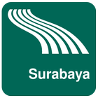 Carte de Surabaya off-line icône
