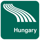 Carte de Hongrie off-line icône