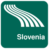 Karte von Slowenien offline Zeichen