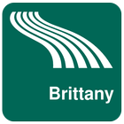 Carte de Bretagne off-line icône