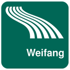 Karte von Weifang offline Zeichen