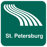 Carte de Saint-Pétersbourg icône