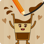 Where's My Coffee? Draw Line Zeichen
