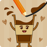 Where's My Coffee? Draw Line Zeichen