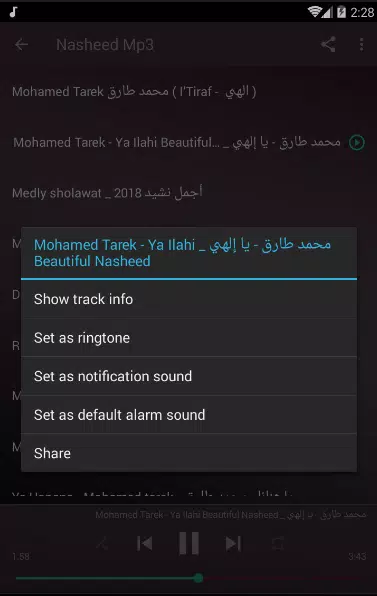 Nasheed Mp3 M Tarek Offline and Lyrics (محمد طارق) APK pour Android  Télécharger