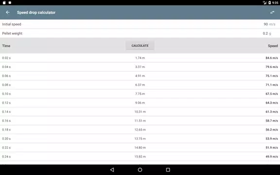 Screenshot 10 for Airsoft Ballistics Calculator