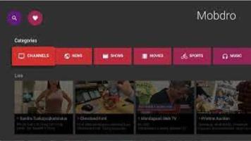 Mobdro Apk Plus Guide تصوير الشاشة 1