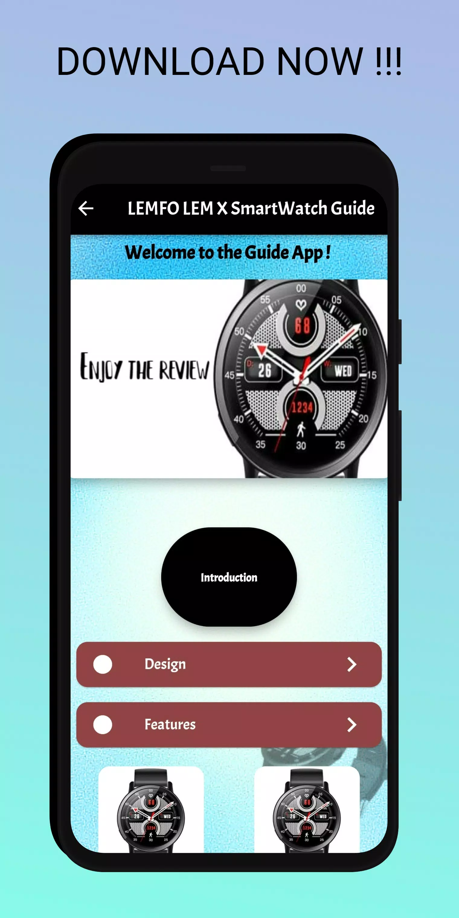 LEMFO LEM X SmartWatch Guide APK for Android Download