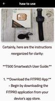t500 smart watch guide poster