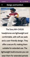 sony wh-ch520 guide स्क्रीनशॉट 1