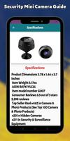 Security Mini Camera Guide تصوير الشاشة 1
