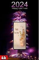New Year in French Happy 2024 poster