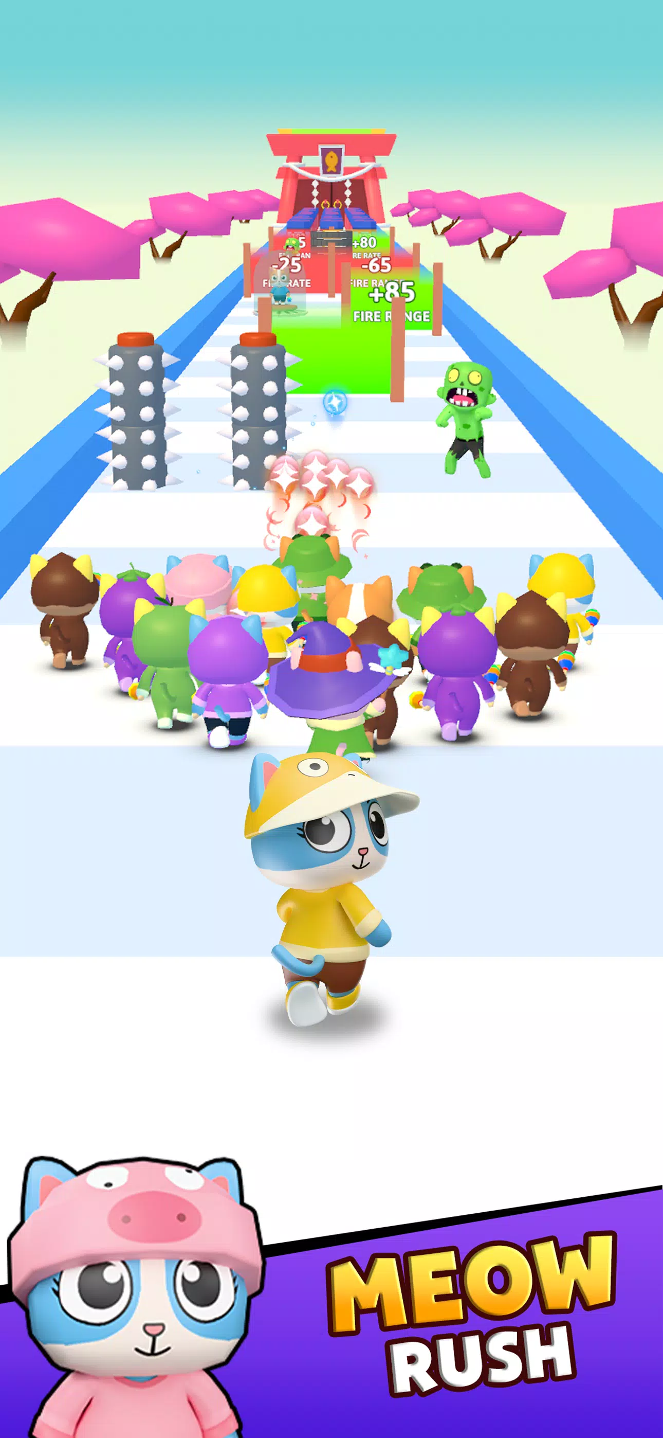 Meow Rush: Merge & Run