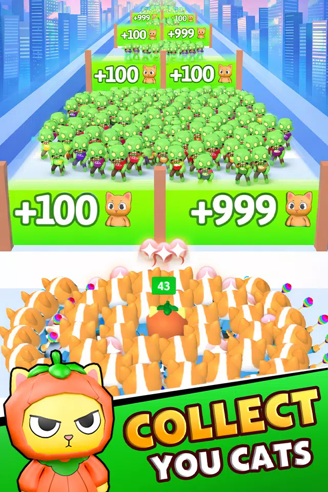 Meow Rush: Merge & Run