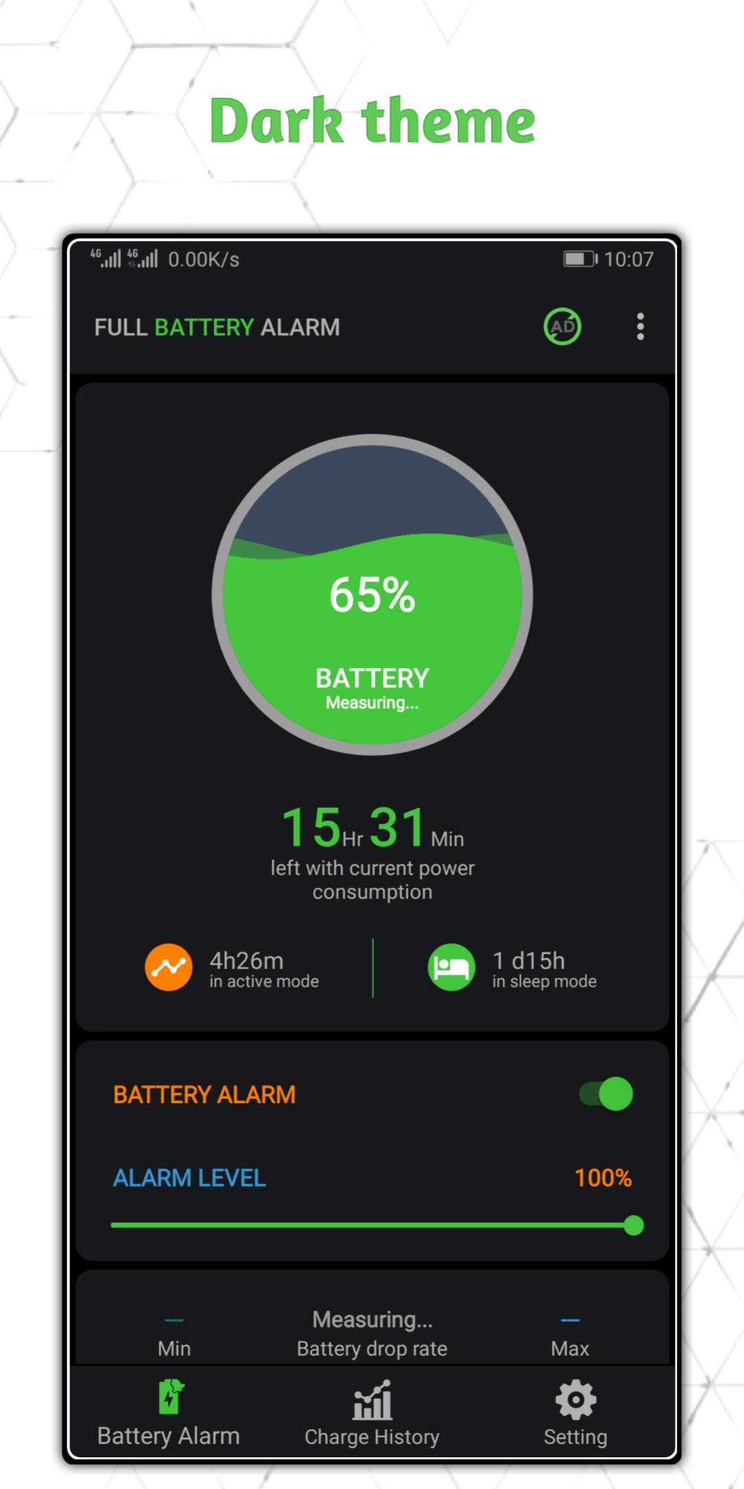 Battery alarm