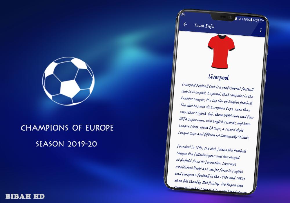 Champion Lig 2019-20 Live Details for Android Download
