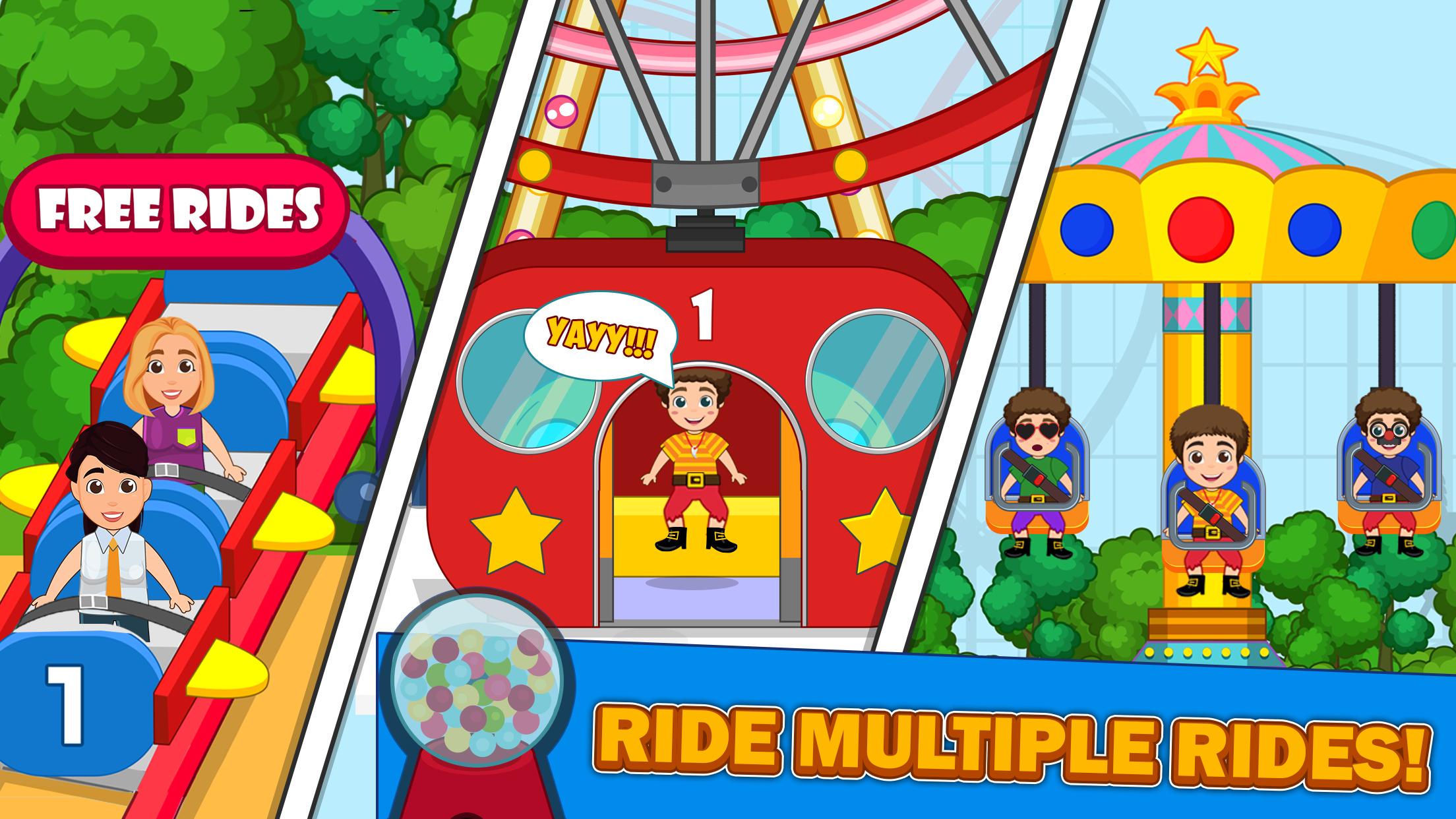 Pretend Play Theme Park Doll House Amusement For Android Apk Download - jelly playing roblox theme park