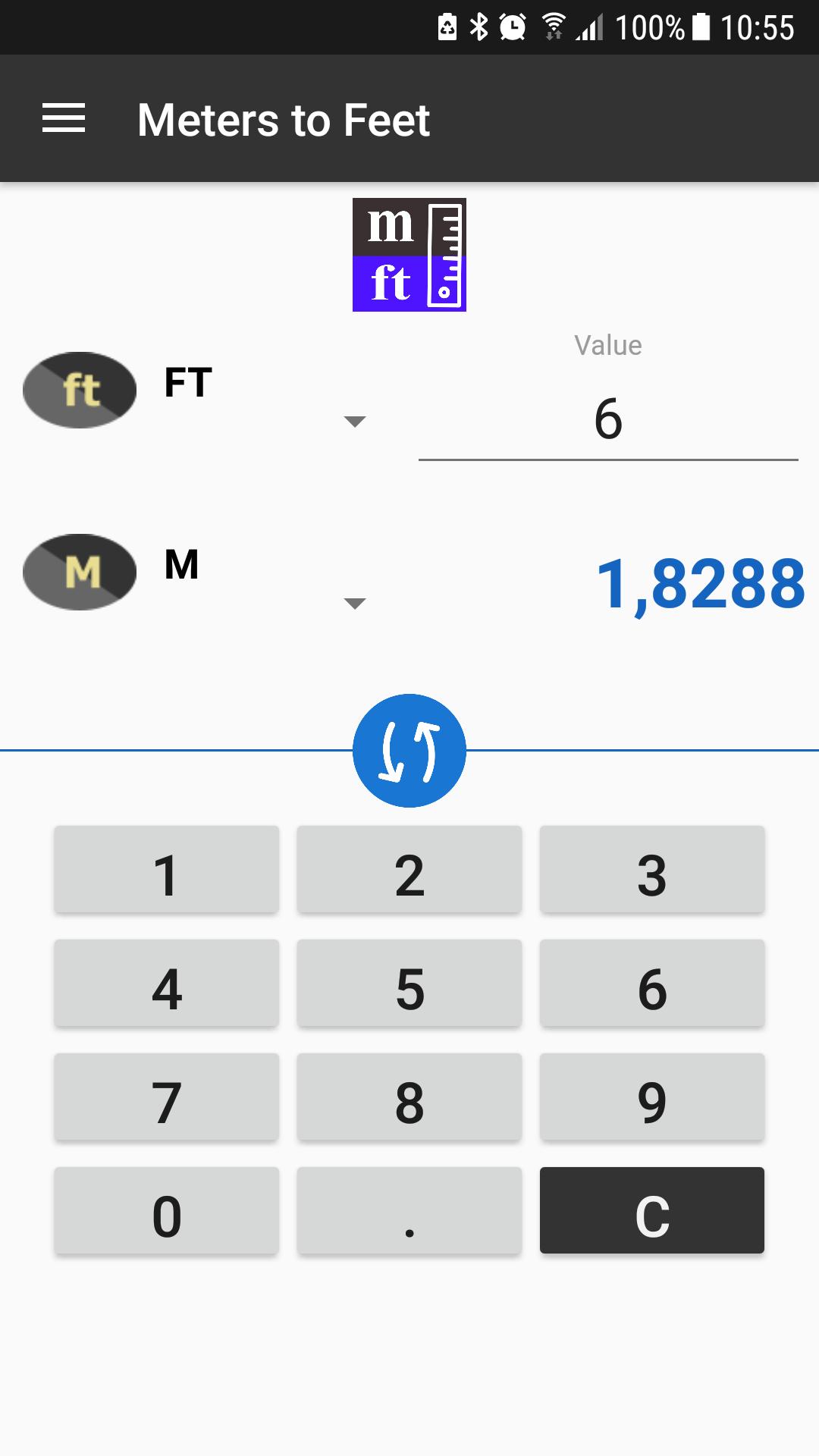 Meters to feet / m to ft converter for Android - APK Download
