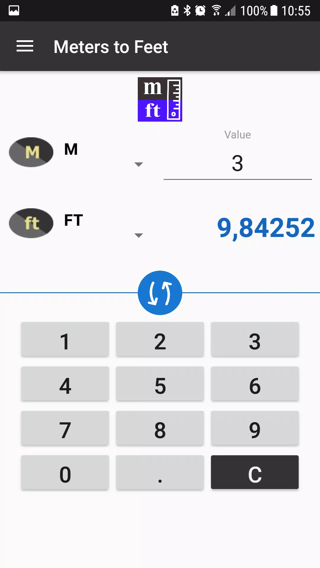 Meters to feet / m to ft converter APK for Android Download