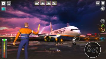 Simulateur d’avion, jeux 3D Affiche