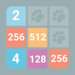 2048: jeu de puzzle avec des coeur et des chats