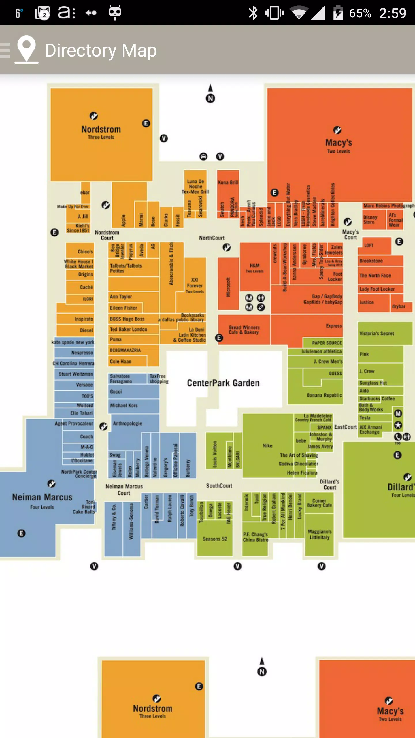 northpark mall map