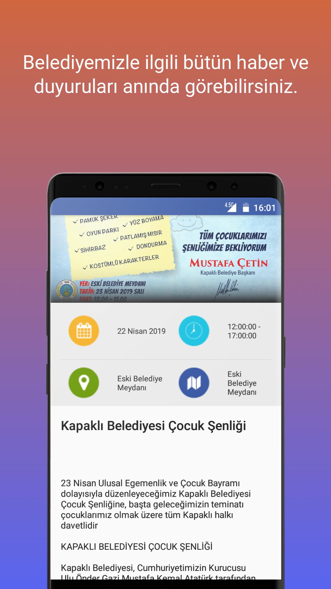 kapaklı belediyesi telefon